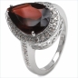 Preview: 33 Diamanten /1Granat-Ring 925 Sterl.Silber-4,45 Karat