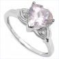 Preview: Edler Diamant/Rosenquarz-Ring-925 St.Silber 2,02 Karat