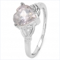 Preview: Edler Diamant/Rosenquarz-Ring-925 St.Silber 2,02 Karat