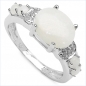 Preview: Exotischer Diamant-Opal-Ring-925 Sterling Silber Rhodin.-1,77 Karat