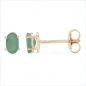 Preview: Elegante Ohrringe/Ohrstecker Smaragd (Emerald)-in 10 Karat Gelbgold (416er)