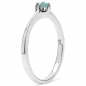 Preview: Zarter Smaragd-Ring-925 Sterling Silber Rhodiniert