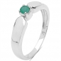 Preview: Smaragd-Ring-925 Sterling Silber Rhodiniert-0,10 Karat