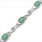 Preview: Edles Smaragd (Emerald)/Weißtopas-Armband-16 Edelsteine-3,76 Karat