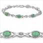Preview: Edles Smaragd (Emerald)/Weißtopas-Armband-16 Edelsteine-3,76 Karat
