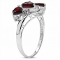 Preview: Herzen Diamant/Granat-Ring-925 Silber Rhodiniert-1,24 Karat