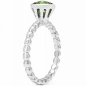 Preview: Herz-Ring Peridot-grüner Zirkonia-925 Sterling Silber-Rhodiniert-1,00 Karat
