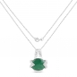Preview: Collier/Kette-Anhänger Smaragd (Emerald)-925 Silber-Rhodiniert-3,87 Karat