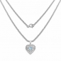 Preview: Collier/Halskette 925 Sterling-Silber mit Blautopas-Herz-0,80 Karat