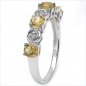 Preview: Diamant/Citrin-Ring-925 Sterling Silber Rhodiniert
