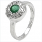 Preview: Einzigartiger Smaragd-Ring-925/Silber-Rhodin.0,50 Karat