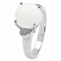 Preview: Weißer Opal/Diamant-Ring-Silber Rhodiniert-6,21 Karat