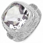 Preview: Großer Diamant/Amethyst-Ring-925 Silber Rhodiniert 6,34 Karat
