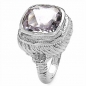 Preview: Großer Diamant/Amethyst-Ring-925 Silber Rhodiniert 6,34 Karat