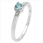 Preview: Verführerischer Blautopas/Diamant-Ring 925 Sterling Silber