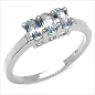 Preview: Edler Blue Topas-Ring-925 Sterling Silber Rh.-1,05 Karat