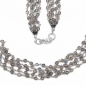 Preview: Edelstein-Collier/Kette-Labradorit-925 Sterling Silber Rhodiniert-330 Perlen