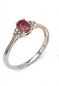 Preview: Diamant/Rubin Ring-925 Sterling Silber Rhodiniert-0,47 Karat