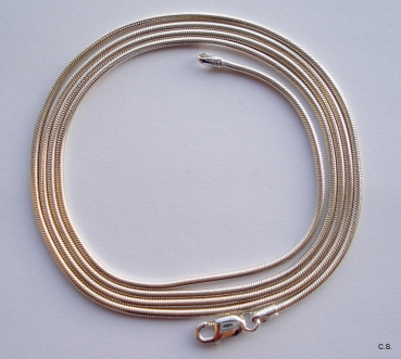 Schlangenkette/Silberkette/Collier-925 Sterling Silber-80cm-1,50mm