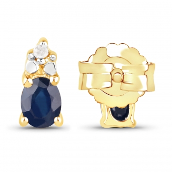 Diamant/Saphir-Anhänger,Kette,Ohrstecker,Ring,Gold-10Karat
