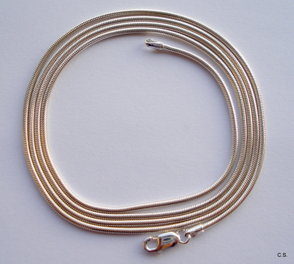 Schlangenkette/Silberkette/Collier-925 Sterling Silber-60cm-1,50mm
