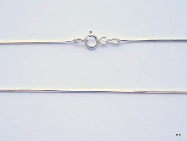 Silberkette/Collier vierkant Schlangenkette-925 Sterling-Silber-50cm