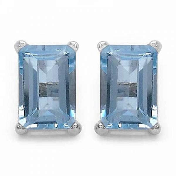 Blautopas-SET 4-teilig Silber-1,98 Karat