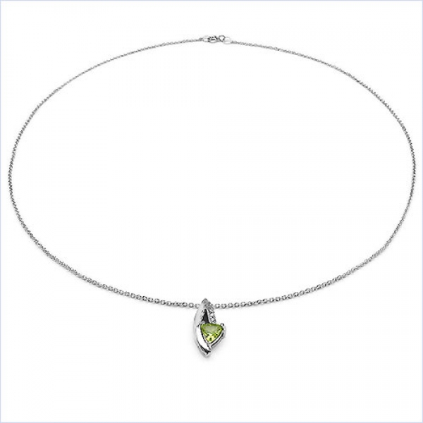 Collier/ Halskette mit 5 Diamanten/ Aquamarin-Anhänger-0,53 Karat