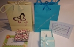 Geschenkverpackung-SET 3-teilig (Schmuckbox, Grußnachricht,Geschenktüte)