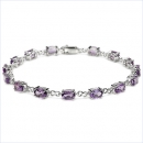 Amethyst Armband 925 Sterling Silber-Rhodiniert 6,75 Karat