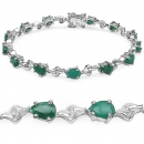 Edles Smaragd (Emerald) Armband-13 Edelsteine-5,20 Karat