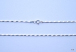 Silberkette/Collier gedrehte Venezianer-925 Sterling-Silber-45cm