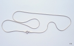 Schlangenkette/Silberkette/Collier-925 Sterling Silber Rhodiniert-50cm