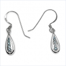 Seltene Blaue Diamanten-Ohrringe/Hänger-925 Sterl.Silber
