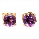 Ohrringe/Ohrstecker Amethyst-Gelbgold-10 Karat(416er)