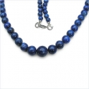 Edelstein-Collier Lapislazuli /435 Karat-Silber vergoldet