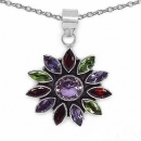 Schmuck-Set-Multi Edelstein-Amethyst,Granat,Peridot