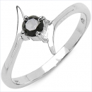 Edler Schwarzer Brillant/Diamant-Ring 925 Sterl.Silber