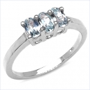 Edler Blue Topas-Ring-925 Sterling Silber Rh.-1,05 Karat