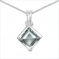 Preview: Collier/Kette mit Anhänger-Blautopas 925 Silber/Rhodin.-1,75 Karat