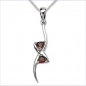 Preview: Collier/Halskette mit Granat-Anhänger-925 Silber-0,40 Karat