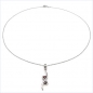 Preview: Collier/Kette mit Amethyst-Anhänger 925 Silber-Rhodiniert
