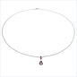 Preview: Collier/Kette mit Black Saphir-Anhänger 925 Silber/Rh.0,90 Karat
