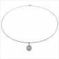Preview: Collier/Kette Anhänger m.15 Blautopas-925Silber-Rhodin.-1,70 Karat