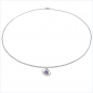 Preview: Collier/Kette Anhänger m.Amethyst-925Silber-Rhodiniert