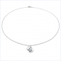 Preview: Collier/Kette Anhänger m.Blautopas-925Silber-Rhodiniert