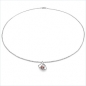 Preview: Collier/Kette Anhänger mit Rubin-925Silber-Rhodiniert