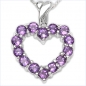 Preview: Collier/Kette Anhänger m.14 Amethysten-925 Silber-Rhod.