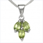 Preview: Collier/Halskette m.Peridot-Anhänger 925-Sterling-Silb.-0,81 Karat