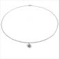 Preview: Collier/Kette Anhänger mit Rubin-925 Silber-Rhodiniert